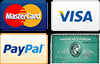 Credit Cards - Visa MasterCard American Express PayPal